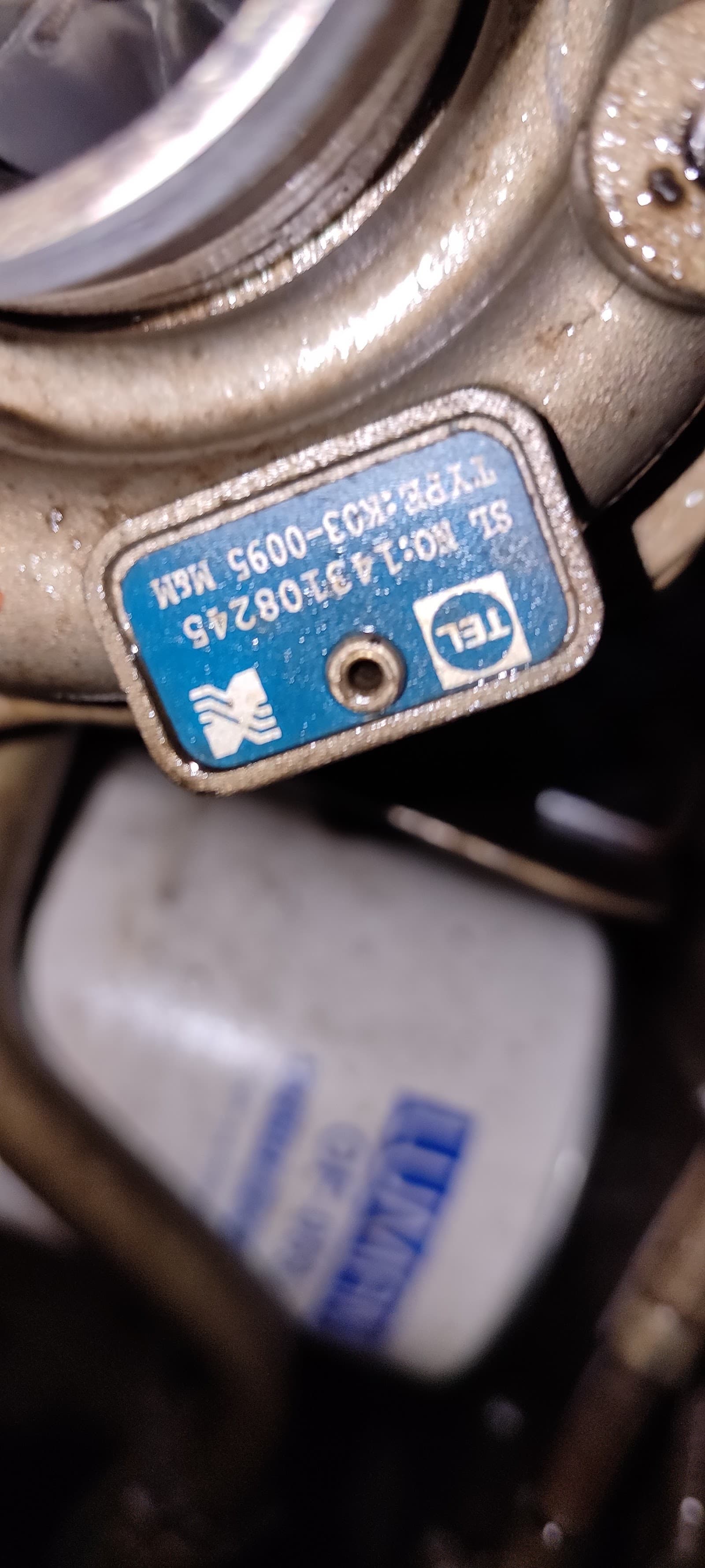 Turbocharger identification plate